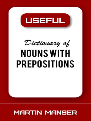 cover image of Useful Dictionary of Nouns With Prepositions